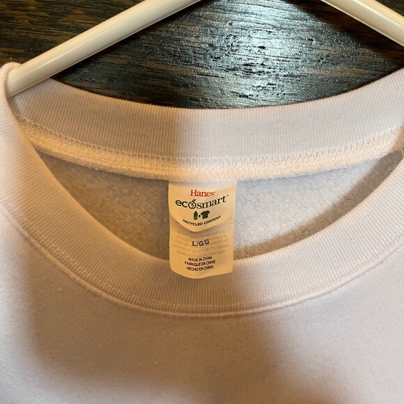 Hanes White Sweater (Large) - Picture 3 of 3